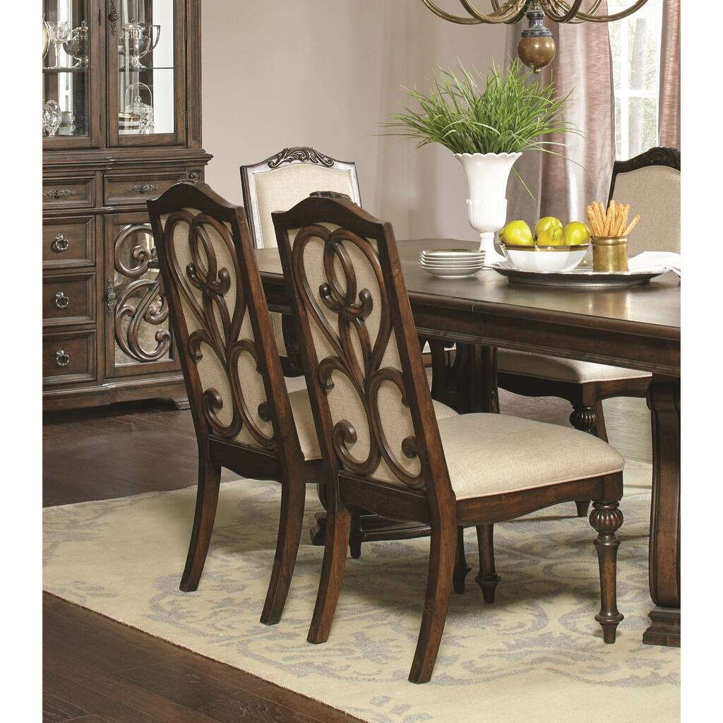Ilana Traditional Antique Java Dining Chair - 22" x 27.25" x 42.75"