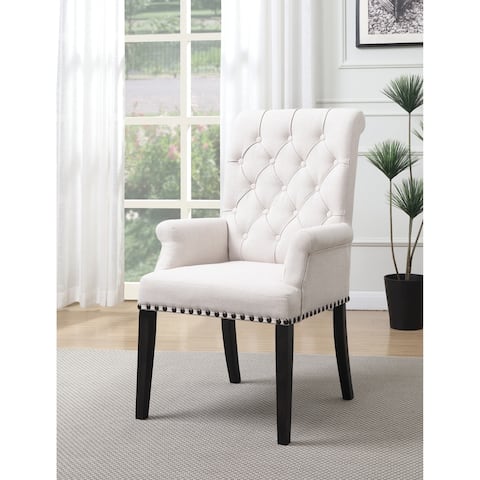 Coaster Furniture Alana Beige and Smokey Black Upholstered Arm Chair