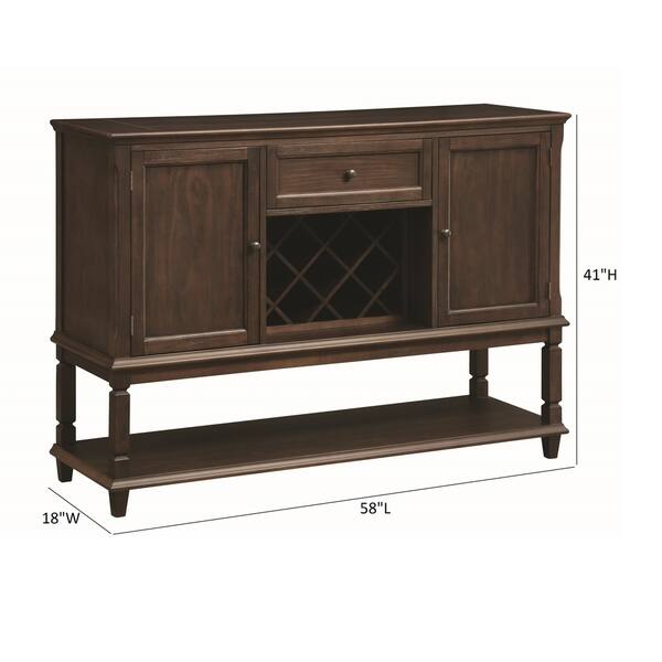 Parkins Rustic Espresso Server with Lower Shelf Bed Bath & Beyond