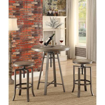 Coaster Furniture Bartlett Brushed Nutmeg Adjustable Swivel Bar Table
