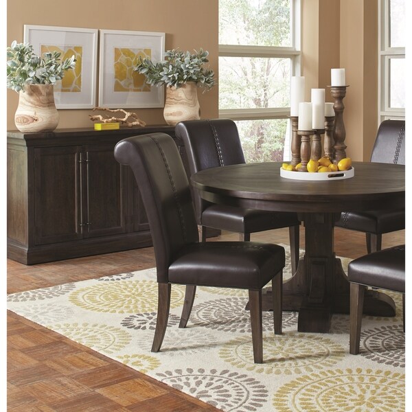 Traditional Smoky Black Dining Chair - 20.50" x 29.50" x 39.75"