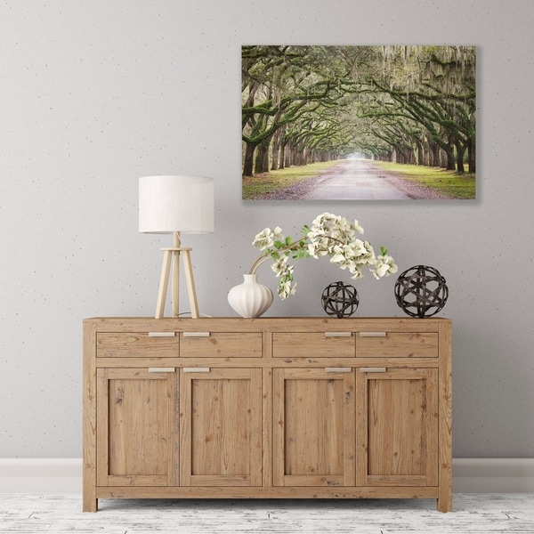 ArtWall's 'Oak Trees With Spanish Moss In Savanna Georgia' Wood Pallet Art