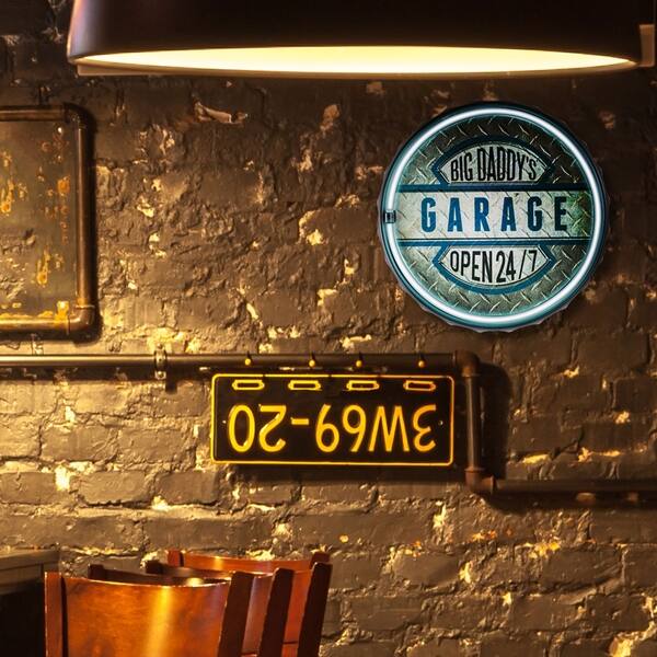 American Art Decor Daddy S Garage Bottle Cap Shaped American Art Decor Daddy S Garage Bottle Cap Shaped
