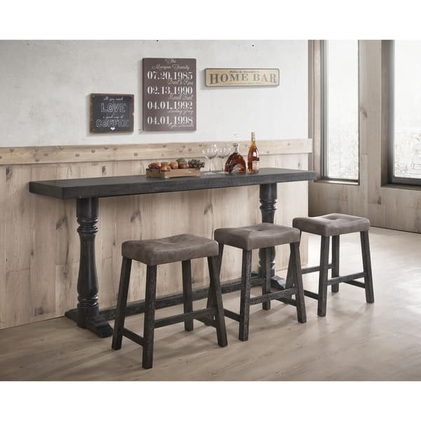 Shop Lane Charcoal Sofa Bar Table Free Shipping Today