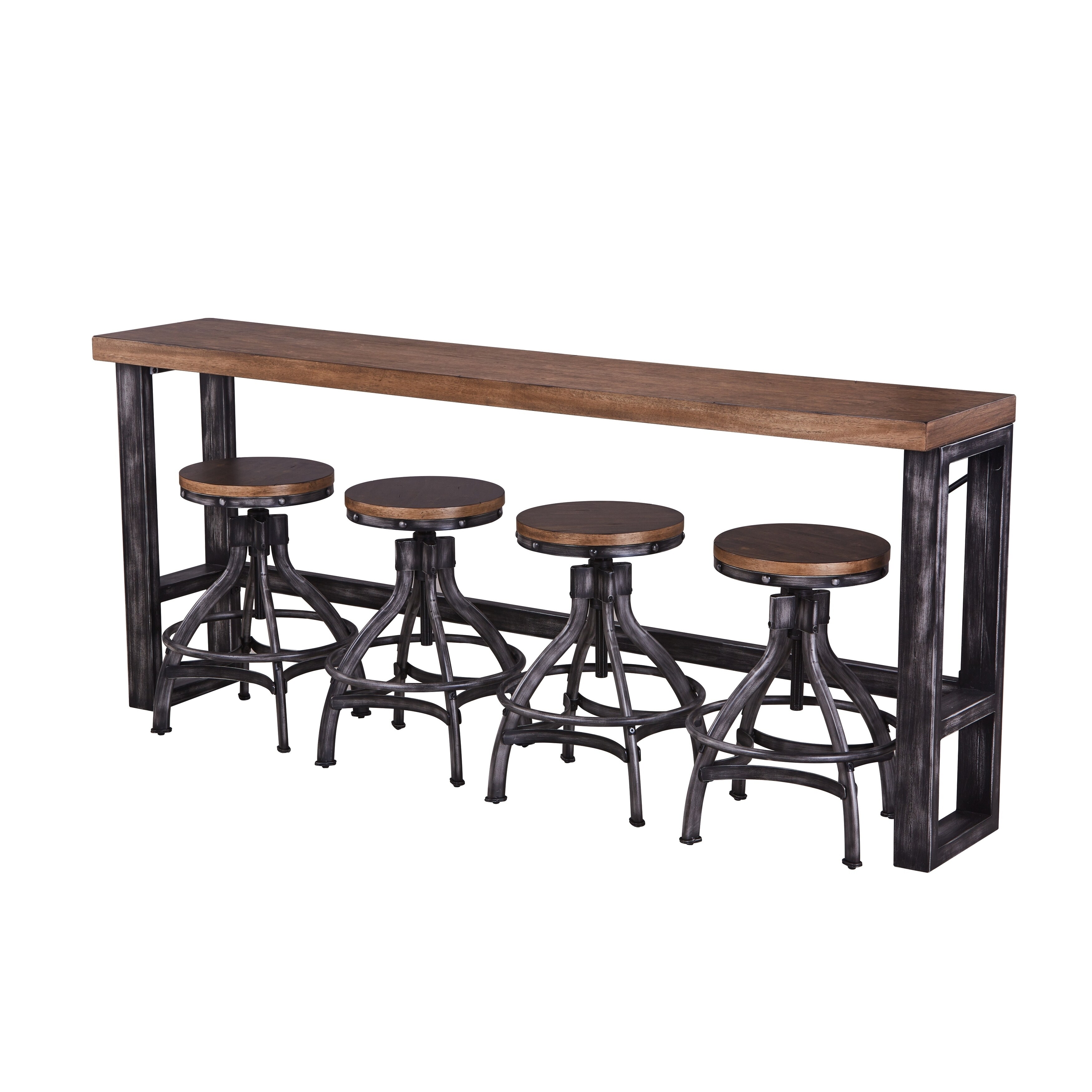 Lane Charcoal And Brown Sofa Bar Table Overstock 22158793