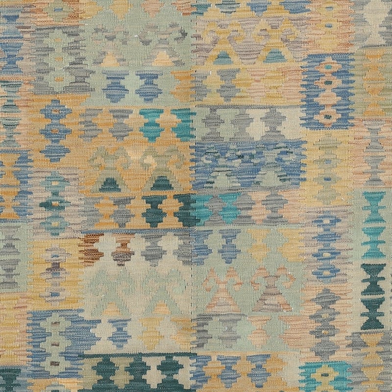 Handmade One-of-a-Kind Wool Kilim (Afghanistan) - 4'9 x 6'6