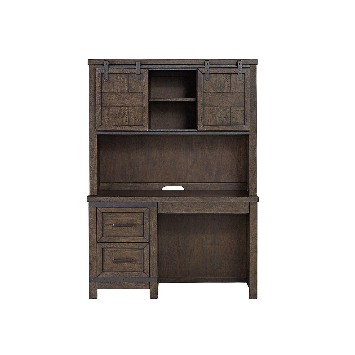 Shop Thornwood Hills Youth Rock Beaten Grey Student Desk And Hutch