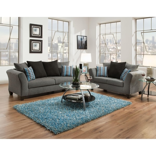 Sofatrendz Dustin Graphite Grey Sofa Loveseat 2 Pc Set Free Sofatrendz Dustin Graphite Grey Sofa Loveseat 2 Pc Set