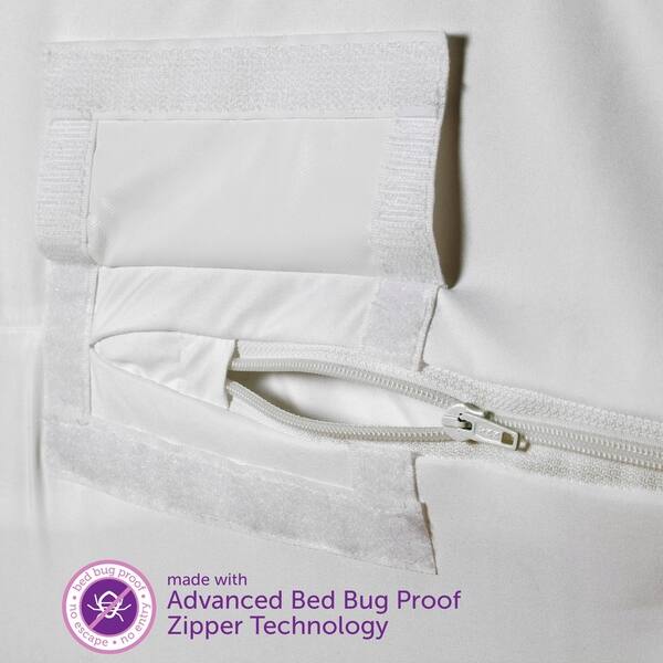 AllerEase Platinum Zip-Off Top Allergy Mattress Protector Queen Size in  White (As Is Item) - Bed Bath & Beyond - 28995926