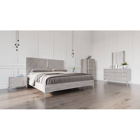 Nova Domus Alexa Italian Modern Grey Bedroom Set