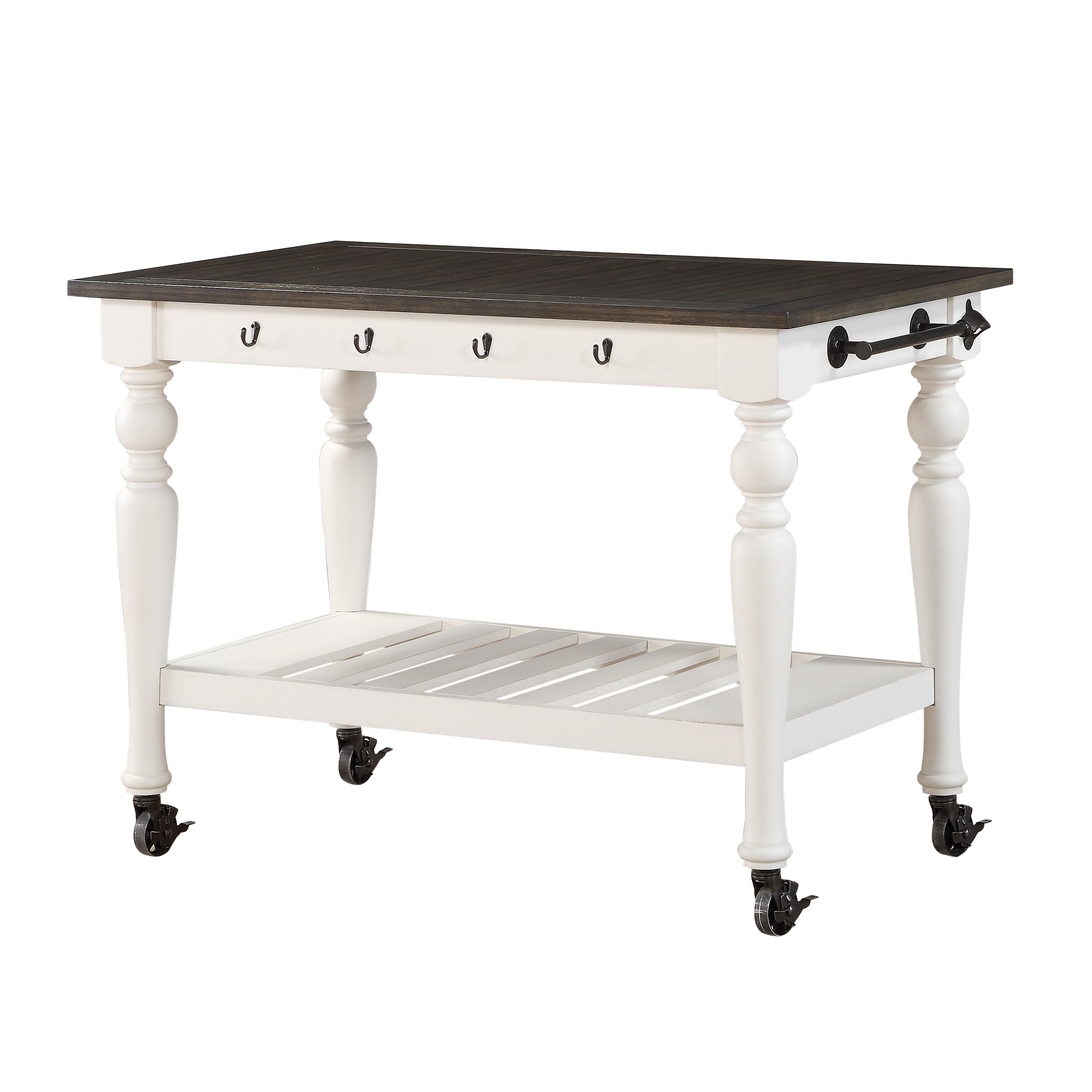 Jillian Farmhouse TwoTone Kitchen Cart by Greyson Living Two tone soft