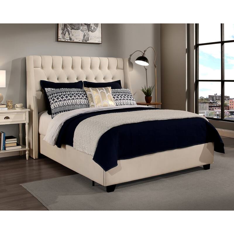 Republic Design House Cambridge Upholstered Tufted Wingback Bed