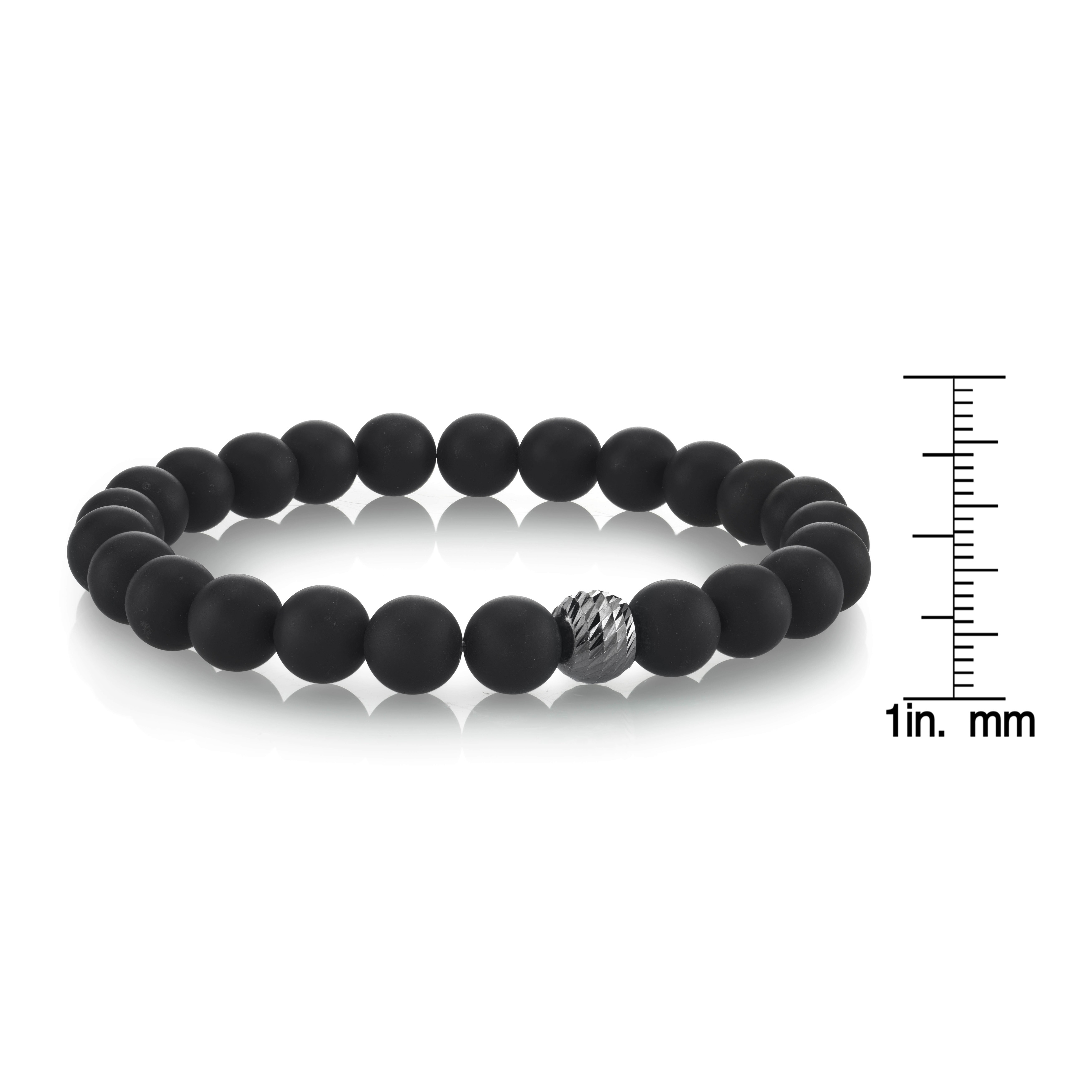 black bead bracelet