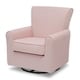 preview thumbnail 4 of 11, Delta Children Elena Glider Swivel Rocker Chair, Blue Velvet