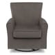 preview thumbnail 13 of 11, Delta Children Elena Glider Swivel Rocker Chair, Blue Velvet