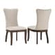 preview thumbnail 4 of 14, Willa Dark Cherry Wood and Beige Fabric Extendable Rectangular Dining Set by iNSPIRE Q Classic