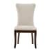 preview thumbnail 8 of 14, Willa Dark Cherry Wood and Beige Fabric Extendable Rectangular Dining Set by iNSPIRE Q Classic