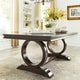 preview thumbnail 2 of 6, Willa Wood Extendable Trestle Base Dining Table by iNSPIRE Q Classic - Cherry Brown