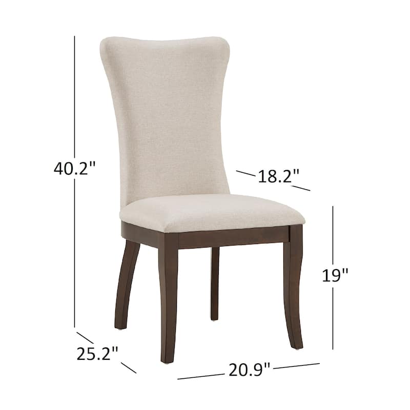 Willa Fabric Wingback Dining Chairs (Set of 2) by iNSPIRE Q Classic