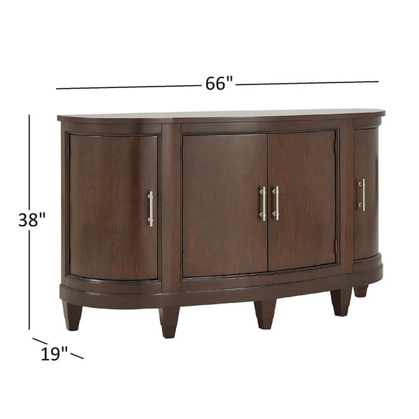 dark cherry wood credenza