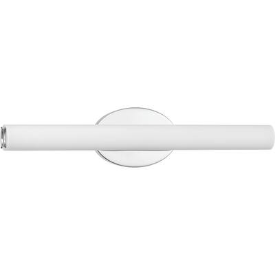 Parallel LED Collection 22" Polished Chrome Etched White Glass Luxe Bath Vanity Light