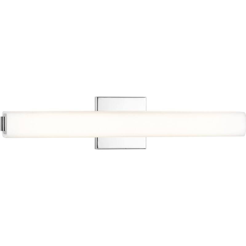 Beam LED Collection 22" Polished Chrome Etched Opal Glass Modern Bath Vanity Light