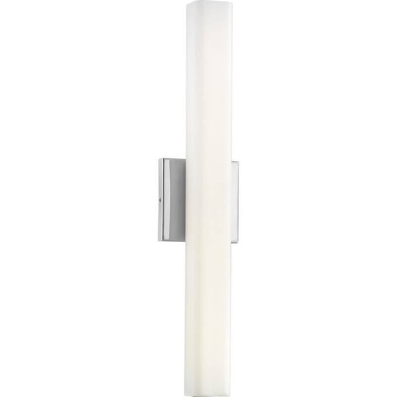 Beam LED Collection 22" Polished Chrome Etched Opal Glass Modern Bath Vanity Light