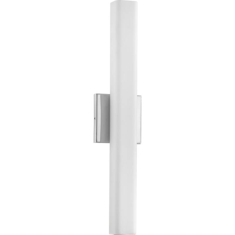 Beam LED Collection 22" Polished Chrome Etched Opal Glass Modern Bath Vanity Light