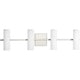 preview thumbnail 1 of 2, Colonnade LED Collection 4-Light Brushed Nickel Etched White Glass Luxe Bath Vanity Light