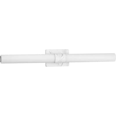 Blanco LED Collection 32" Faux White Marble Etched White Glass Luxe Bath Vanity Light