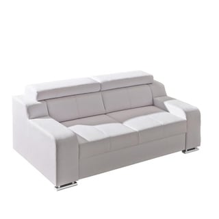 Diamond White Bonded Leather Sleeper Sofa Free