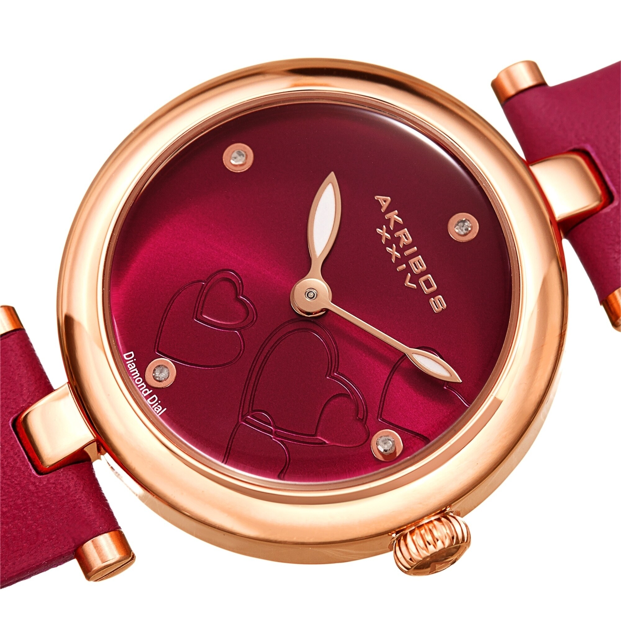 Akribos diamond heart watch Women main image 4