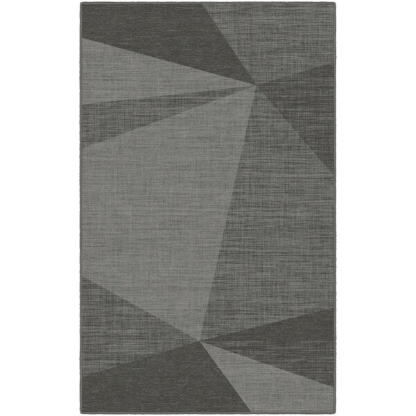 Brumlow Mills Chicago Two-tone Grey Nylon Modern Geometric Area Rug - 7'6"x10'