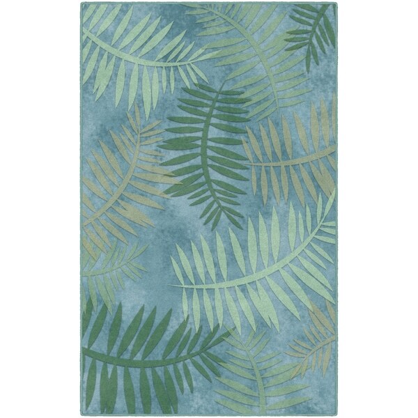 Brumlow Mills Palms Tropical Leaf Blue Nylon Area Rug 7 6 X10 Brumlow Mills Palms Tropical Leaf Blue Nylon Area Rug 7 X27