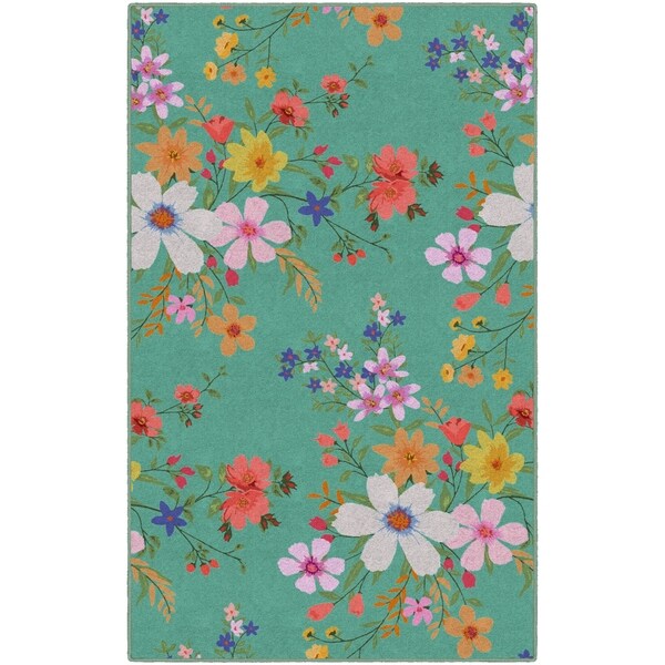 Brumlow Mills Amanda Multicolor Floral Area Rug - Multi - 5' x 8'