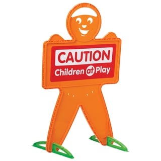 American Plastic Toys Safety Man Caution Sign 8-Pack - Orange