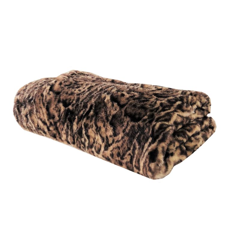 Jungle Cat Faux Fur Luxury Throw
