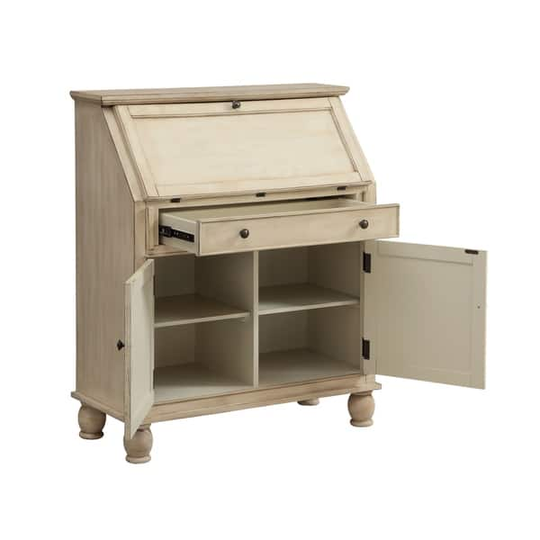 Shop Somette Milam Cream Two Door One Drawer Drop Lid Cabinet