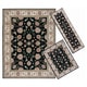 preview thumbnail 42 of 43, Nourison Modesto Persian Floral Border Area Rug SET(1'2" x 2'3", 3'6 x 5'2) - Black - Rectangle