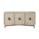 preview thumbnail 2 of 3, Somette Dayton Textured Cream Three Door Media Credenza - 68.5"W x 16"L x 34.5"H
