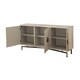 preview thumbnail 4 of 3, Somette Dayton Textured Cream Three Door Media Credenza - 68.5"W x 16"L x 34.5"H
