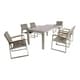 preview thumbnail 8 of 19, Rowan Outdoor Aluminum 7 Piece Dining Set with Glass Table Top by Christopher Knight Home Silver+Grey Wicker/Glass Table Top