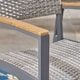 preview thumbnail 20 of 19, Rowan Outdoor Aluminum 7 Piece Dining Set with Glass Table Top by Christopher Knight Home