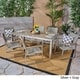 Rowan Outdoor Aluminum 7 Piece Dining Set with Glass Table Top by Christopher Knight Home - Thumbnail 6
