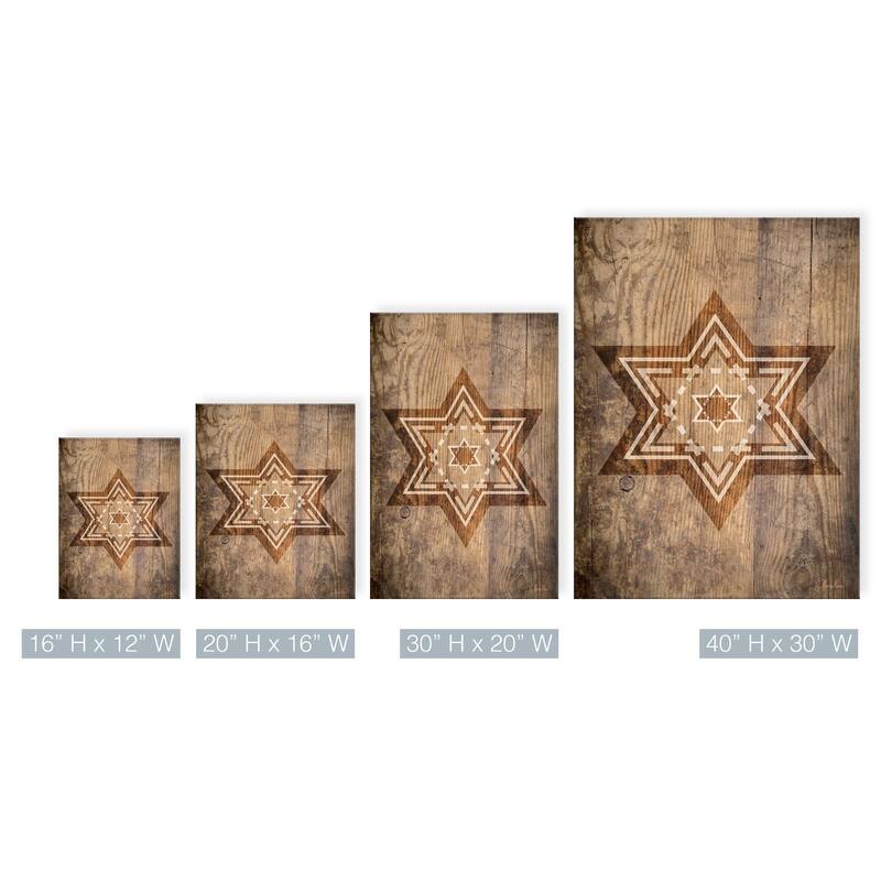 Olivia Rose Inspirational 'Star of David IX' Wrapped Canvas Judaica Wall Art
