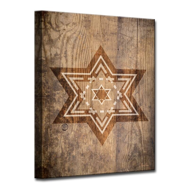 Olivia Rose Inspirational 'Star of David IX' Wrapped Canvas Judaica Wall Art
