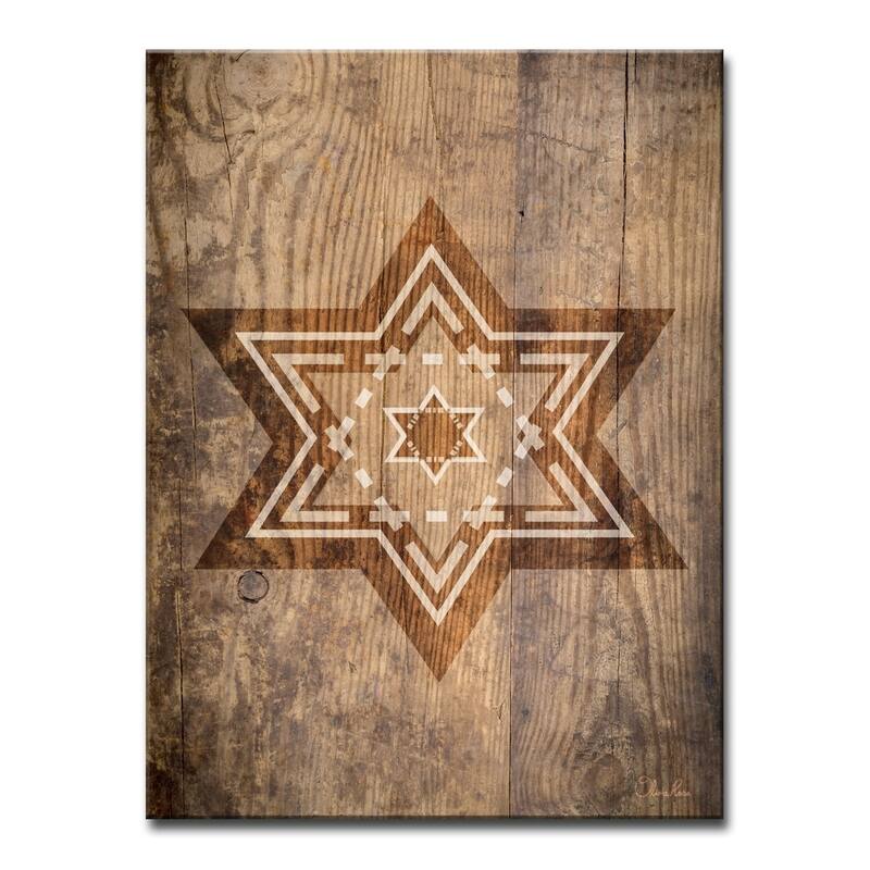 Olivia Rose Inspirational 'Star of David IX' Wrapped Canvas Judaica Wall Art