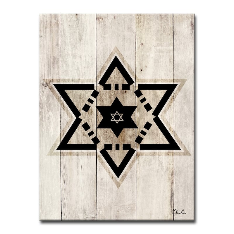 Olivia Rose Inspirational 'Star of David VIII' Wrapped Canvas Judaica Wall Art