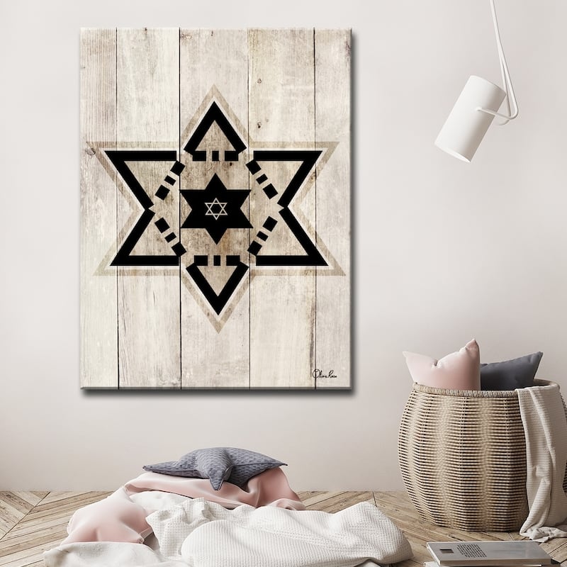 Olivia Rose Inspirational 'Star of David VIII' Wrapped Canvas Judaica Wall Art