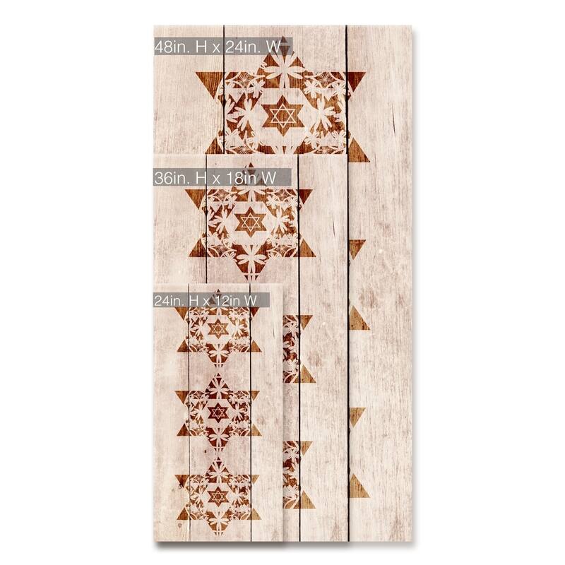 Olivia Rose Inspirational 'Star of David X' Wrapped Canvas Judaica Wall Art